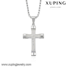 32731 Mode Cool Argent-plaqué Bijoux en acier inoxydable chaîne pendentif croix